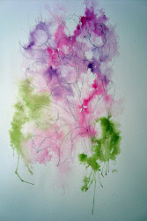 watercolour loose florals painting