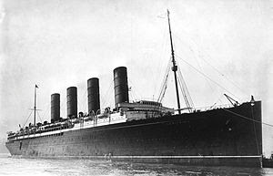 Le Lusitania de la Cunard steam-ship company Le Lusitania coulé le 7 mais 1915