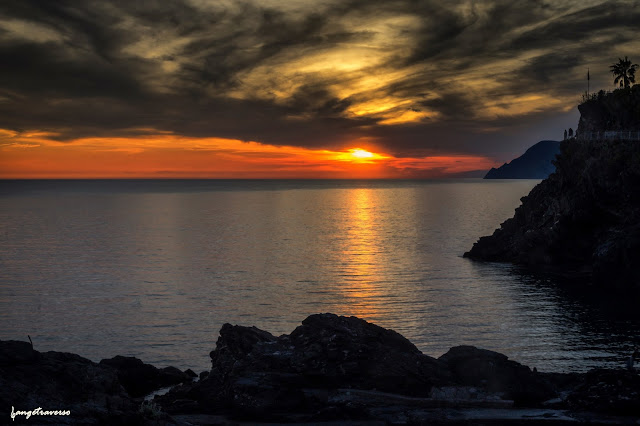 sunset, alla mare, sea, mer, méditérannée, Ligurie, Italie, Cinque Terre