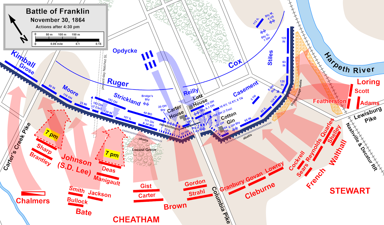 sgt george haywood wrote a short letter to eliza donley while he was in a battle line at franklin on nov 30 1864 click to enlarge map by hal sgt george haywood wrote a short letter to eliza donley while he was in a battle line at franklin on nov 30 1864 click to enlarge map by hal