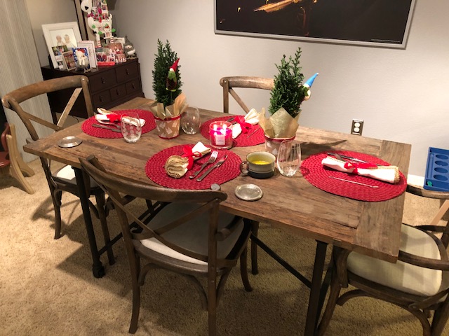 Christmas table scape