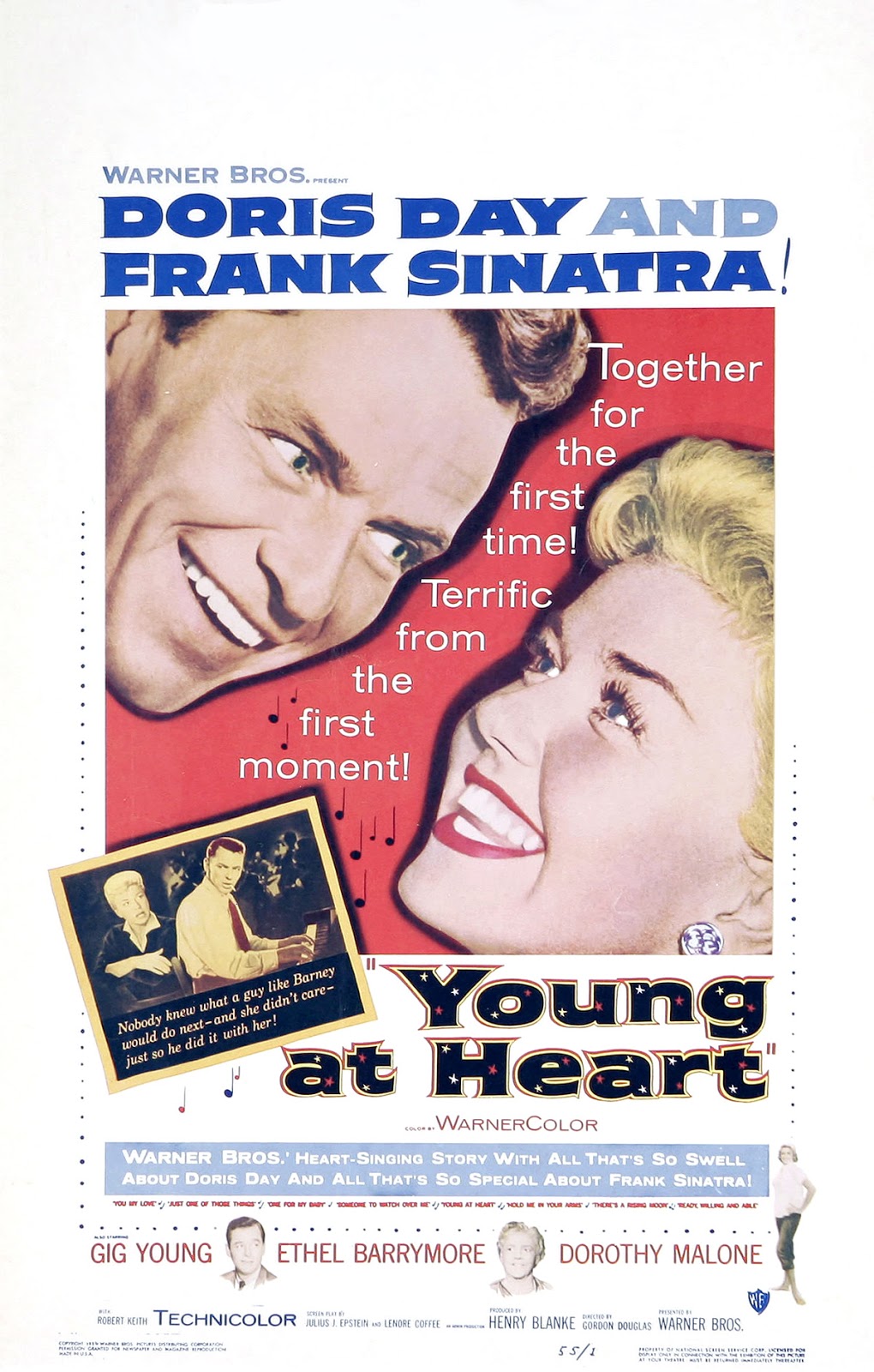 Young at Heart Doris Day Frank Sinatra Ethel Barrymore drink tea 8x10 inch photo 