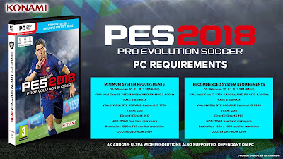 PES 2018 PC System Requirements