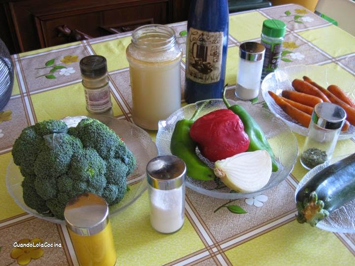 Sopa de verduras templada