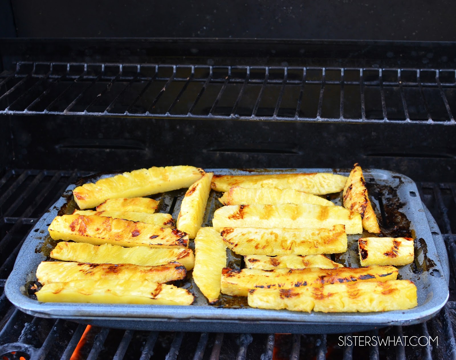 honey and lime grilled pineapple