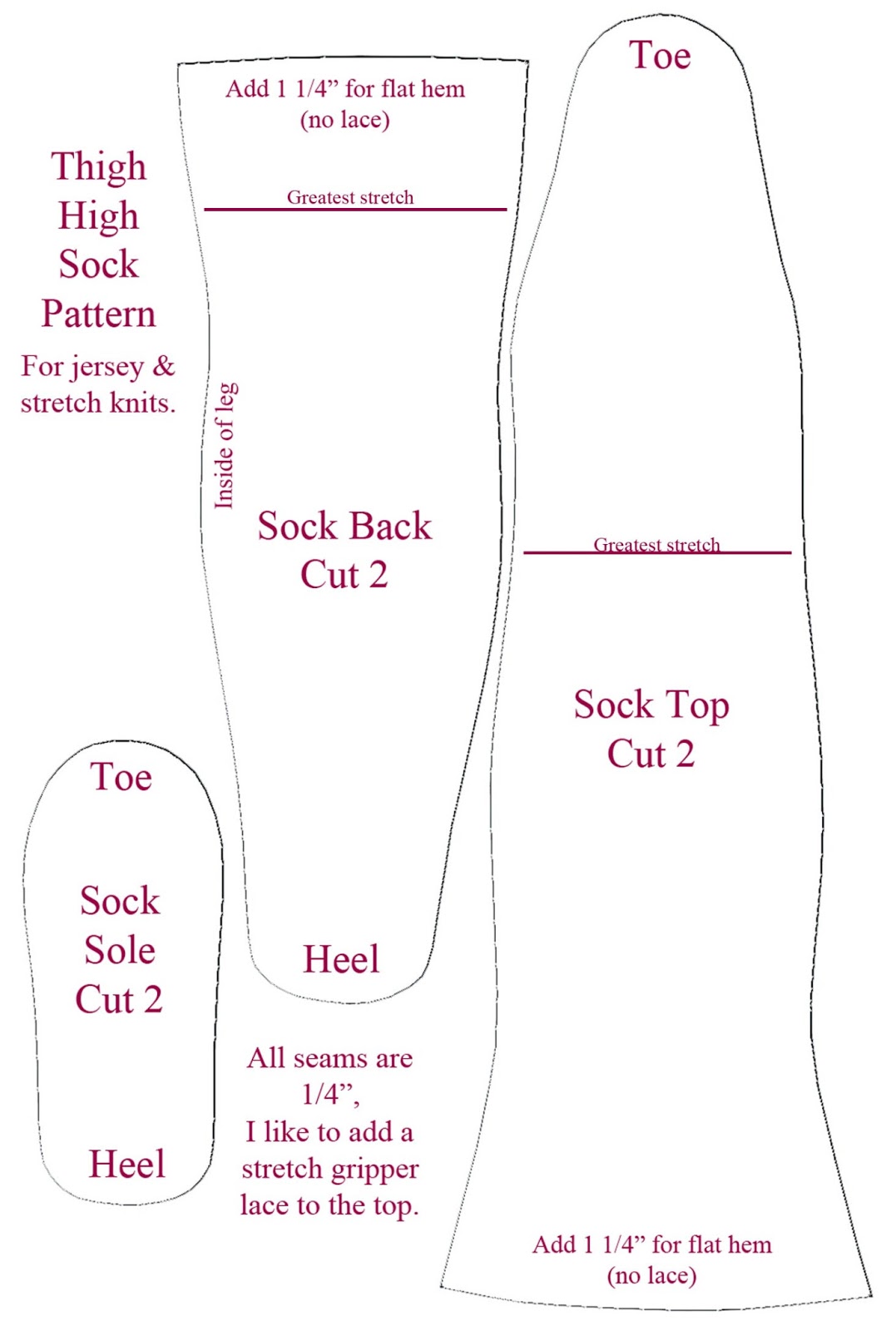 Free Sock Patterns To Sew