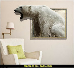 bear winter wonderland bedrooms polar theme wall 3d bedding decorating penguin sticker roaring arctic themed igloo maries manor alaska