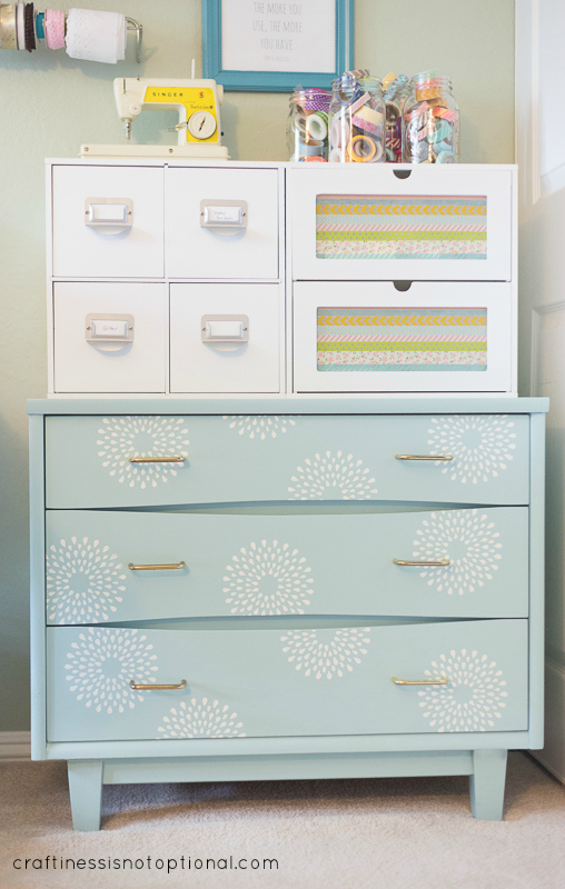 RELOVE your stuff stenciled dresser drawers
