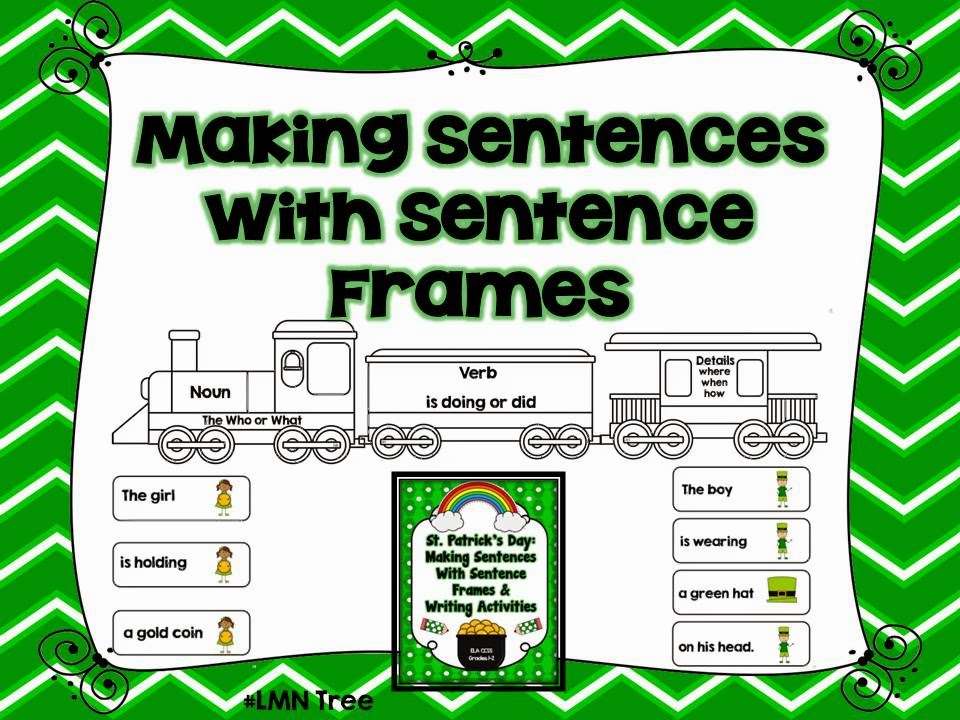 LMN Tree Making Sentences With Sentence Frames For St Patrick s Day