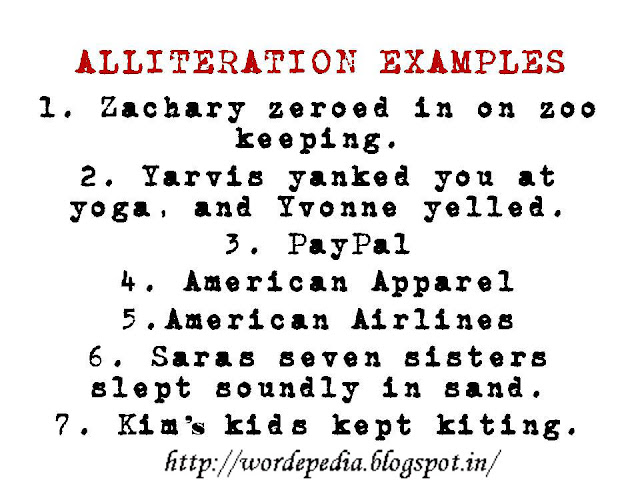 WORDEPEDIA Alliteration Examples