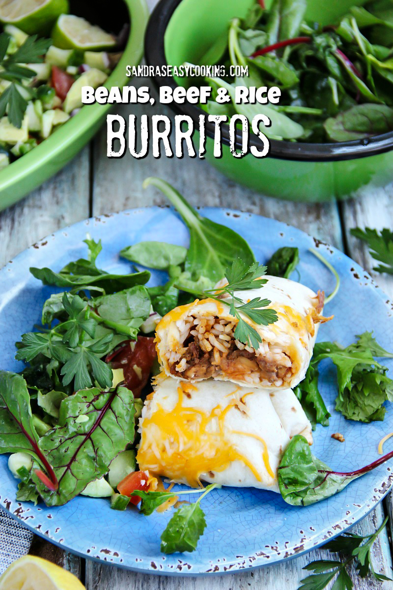 Beans, Beef and Rice Burritos - SANDRA'S EASY COOKING
