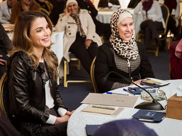 Queen Rania of Jordan at Royal Health Awareness Society’s Healthy Schools National Accreditation project