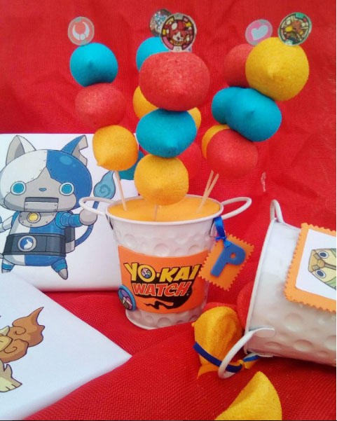 Brochetas de chuches Yo-kai watch