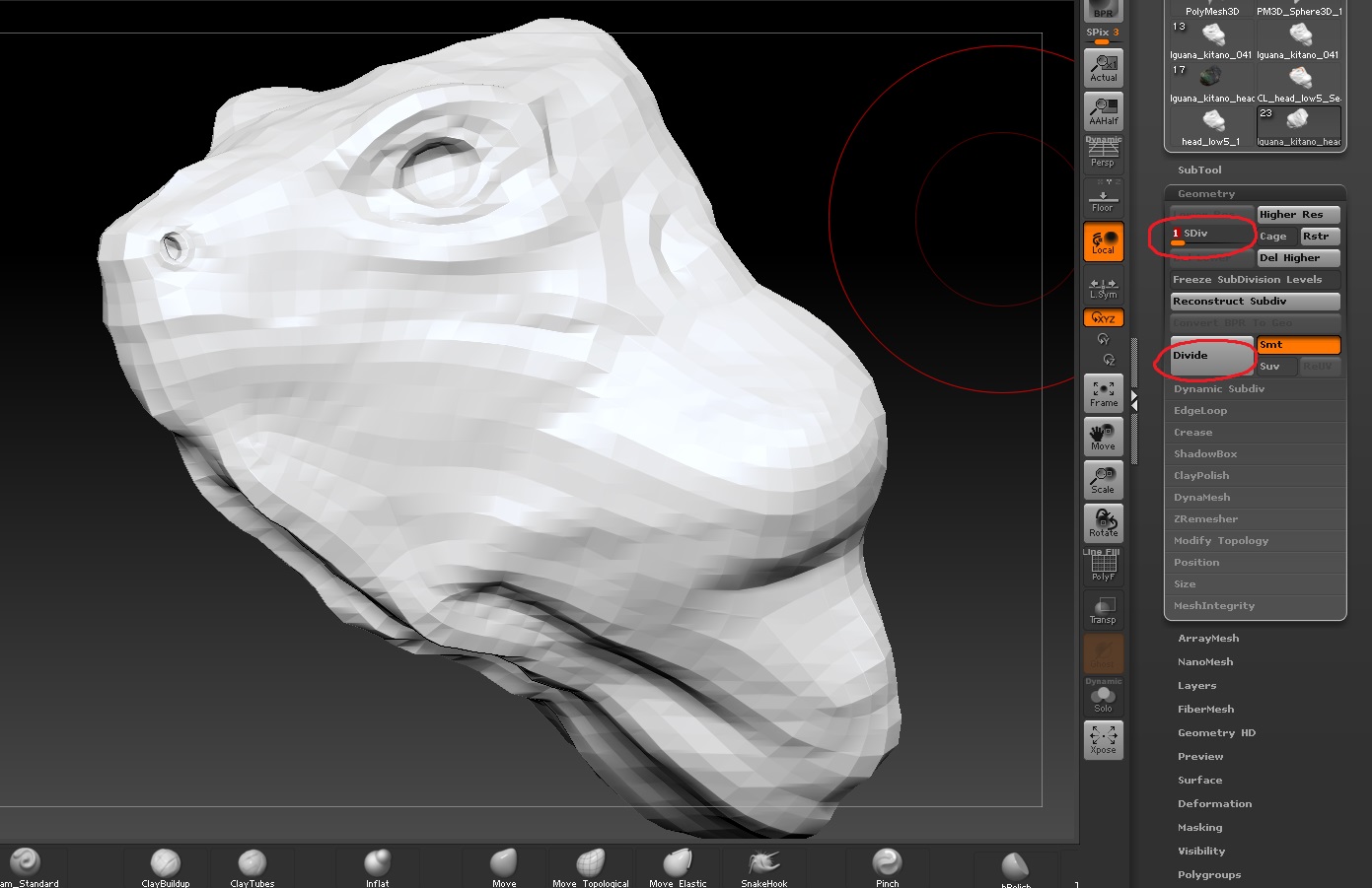 7 1 Zbrushでハイポリモデル作成