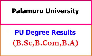Palamuru University Degree Examination Results Palamuru University Degree Examination Results