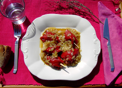 Pimientos rellenos de verduras