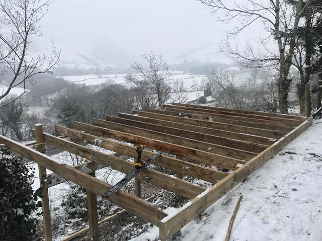 Snowy deck construction wales