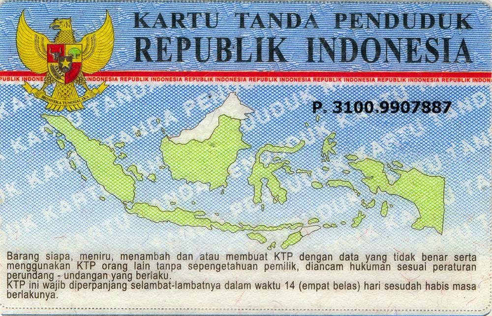 Belakang Ktp Indonesia