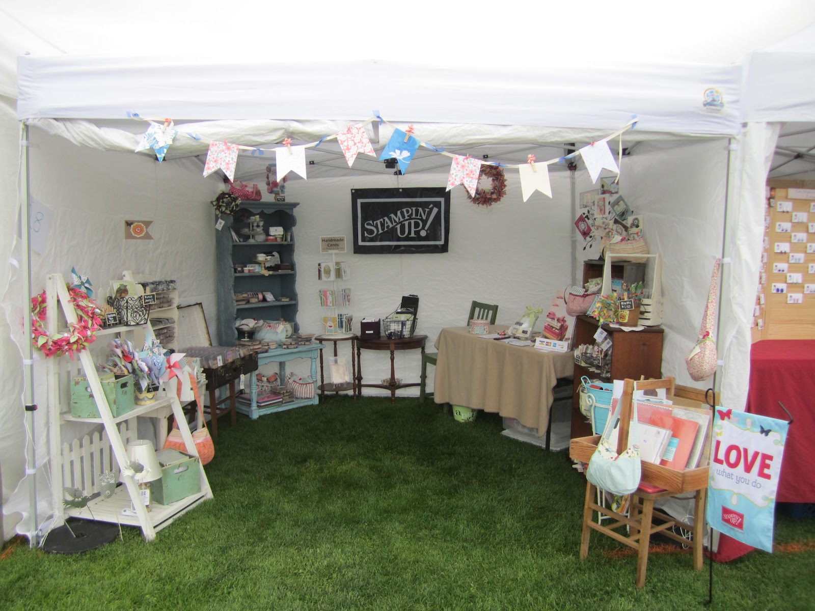 Goin' Over The Edge Flowers at convention & my Kitsap Arts & Crafts Festival booth