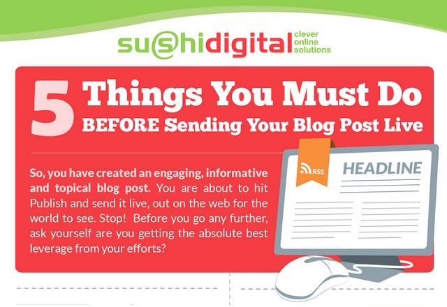 Image: 5 Things You Must Do BEFORE Sending Your Blog Post Live