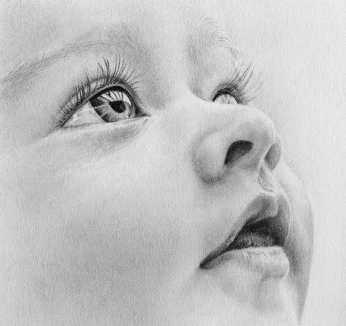 Baby Portrait, Painting by Young Artist Abhilesh Badgujar