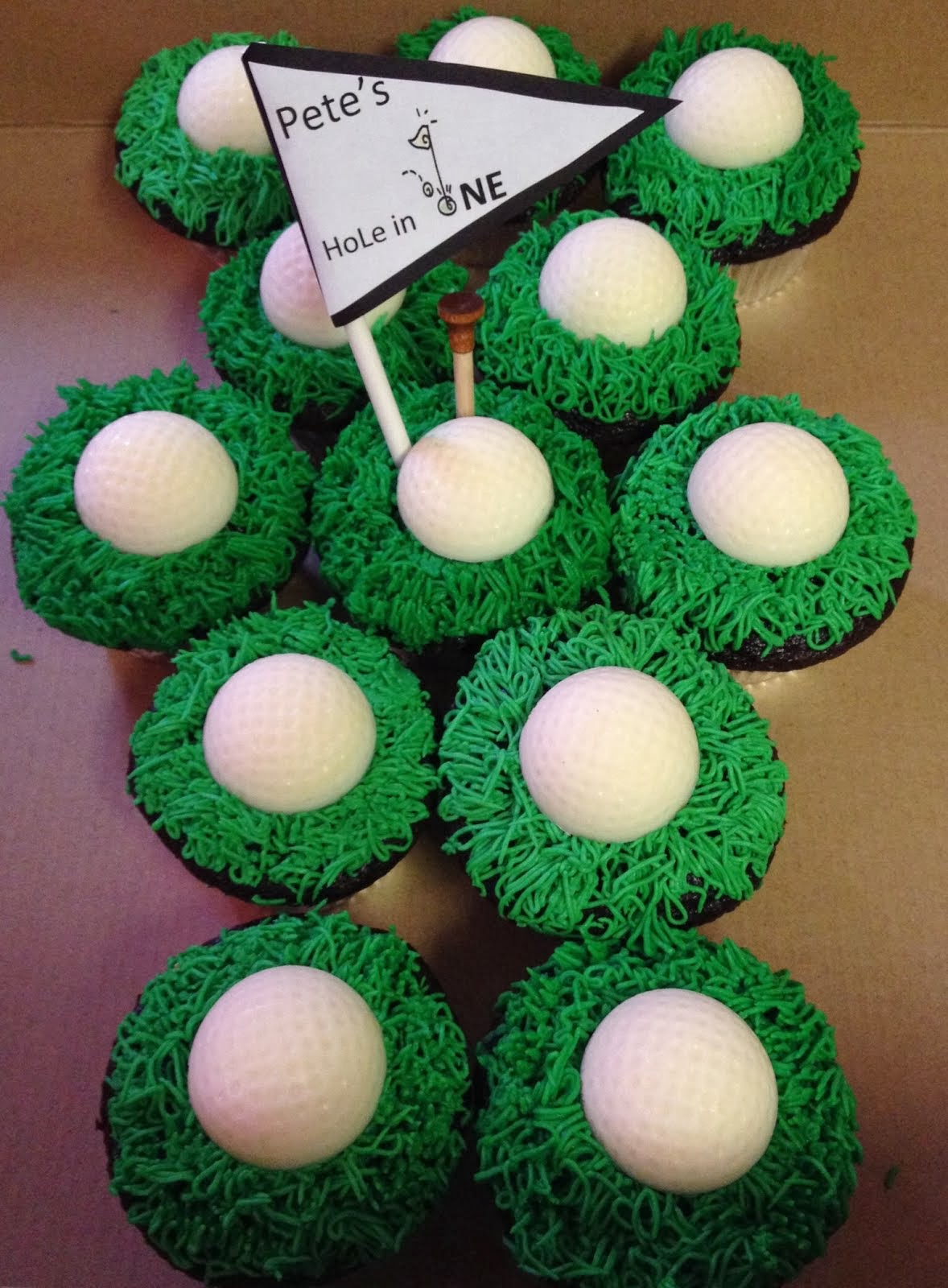 Golf Ball Cupcakes