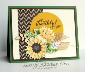 Stampin' Up! Painted Autumn Harvest Card for Thanksgiving ~ 2017 Holiday Catalog ~ www.juliedavison.com
