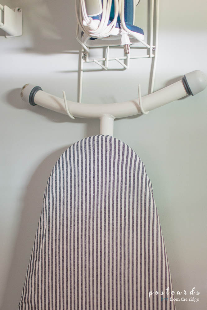 ticking ironing board cover from Pottery Barn