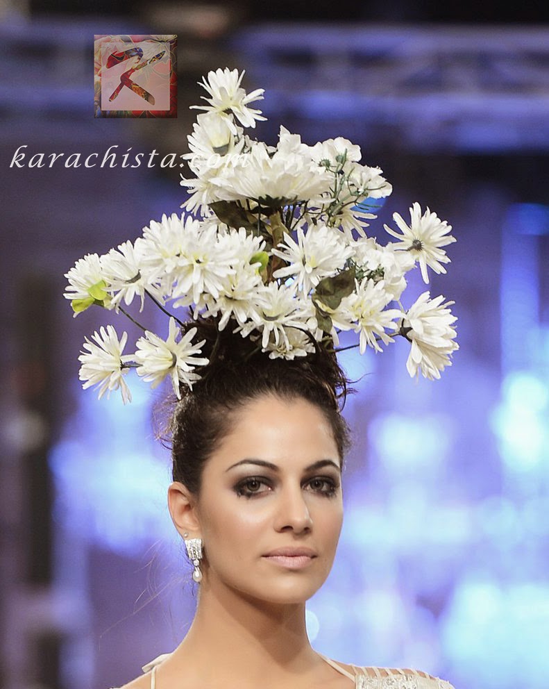 Pakistani Bridal Hair and Beauty Trends 2014 from fashion week - Nabila for Shamaeel Ansari