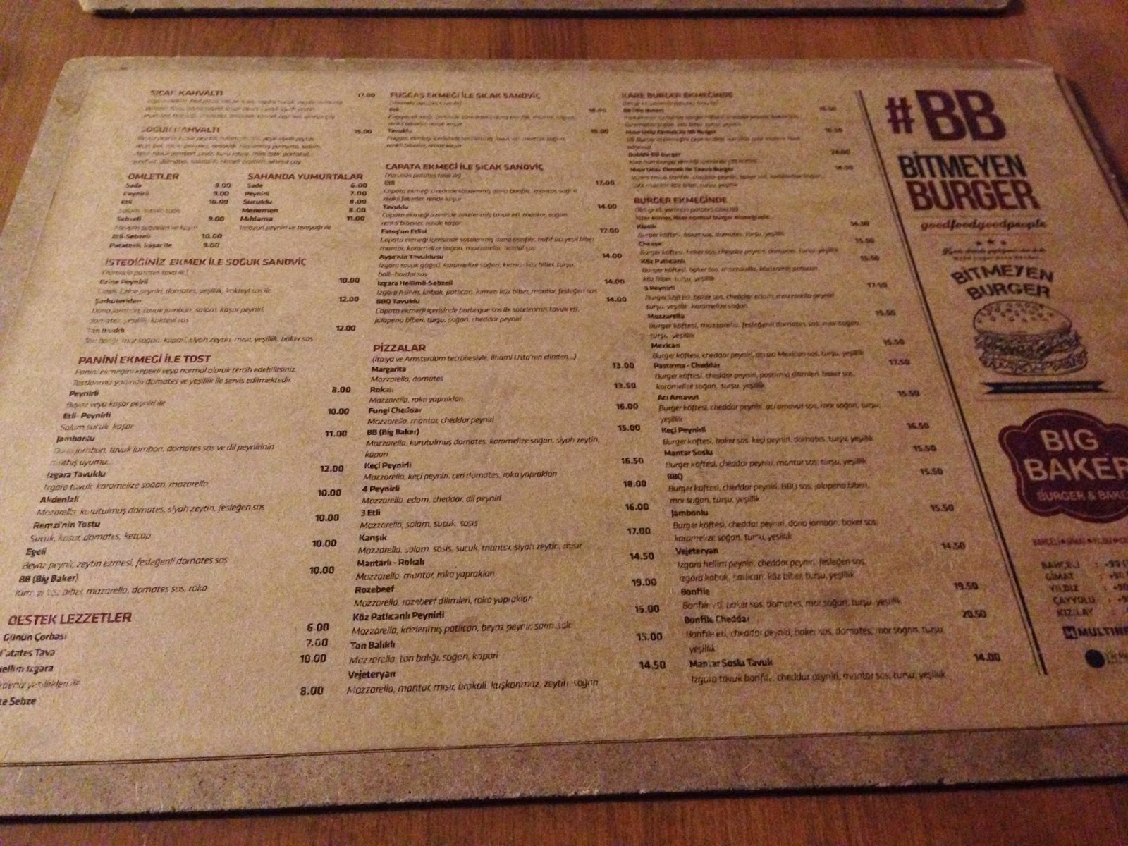 Gezi, Yemek, Gurme Big Baker