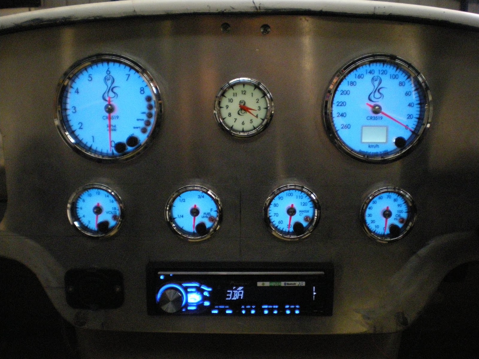 Classic Revival AC Cobra Replica SC 427 Dash gauges arrive from the
