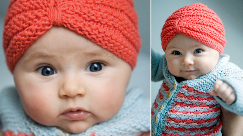 Milk + Cotton knitted Turbans... for babies!