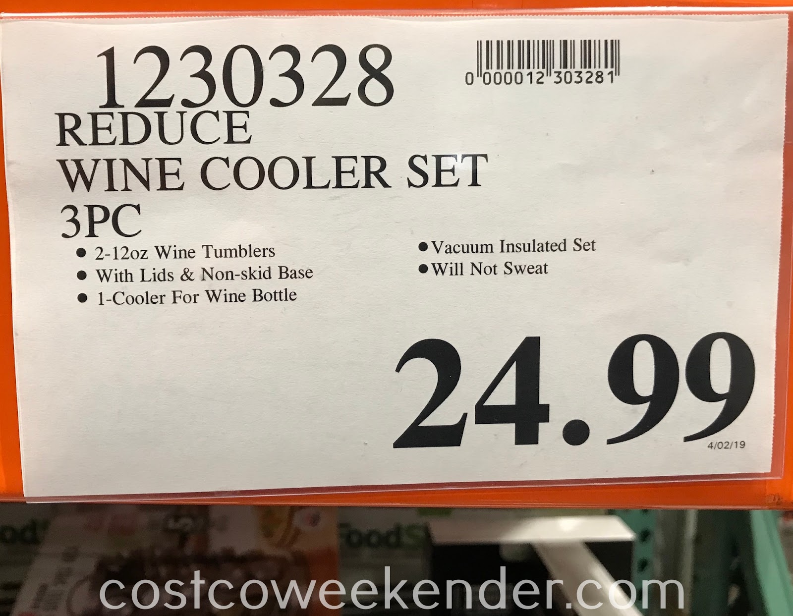 Reduce Wine Cooler Set (3 pack) Costco Weekender