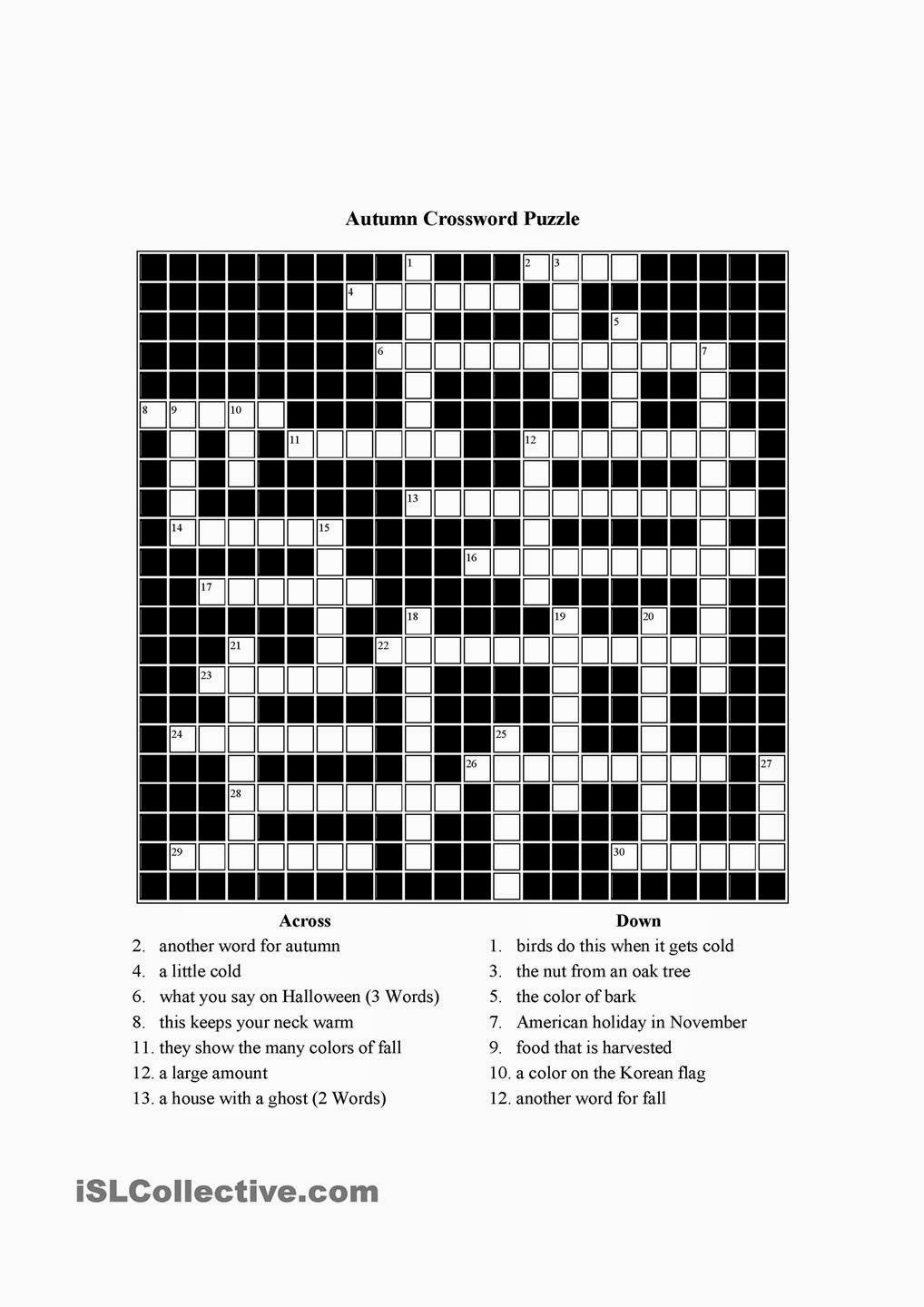 Free Printable Crossword Puzzles