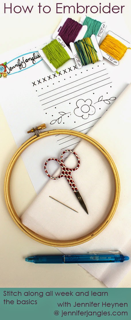 Jennifer jangles blog how to embroider stitch a long