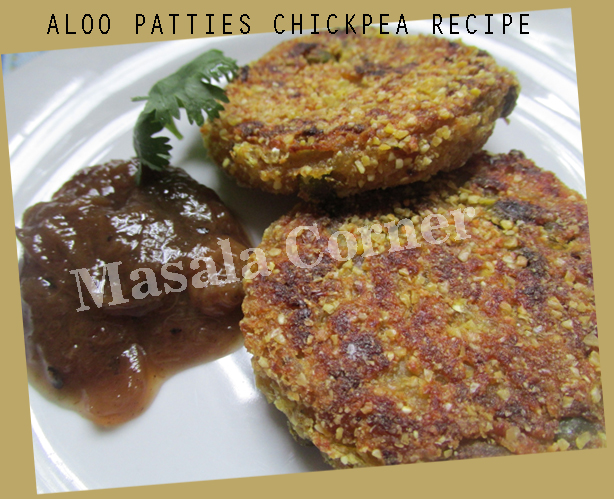 ALOO PATTIES CHICKPEA RECIPE 