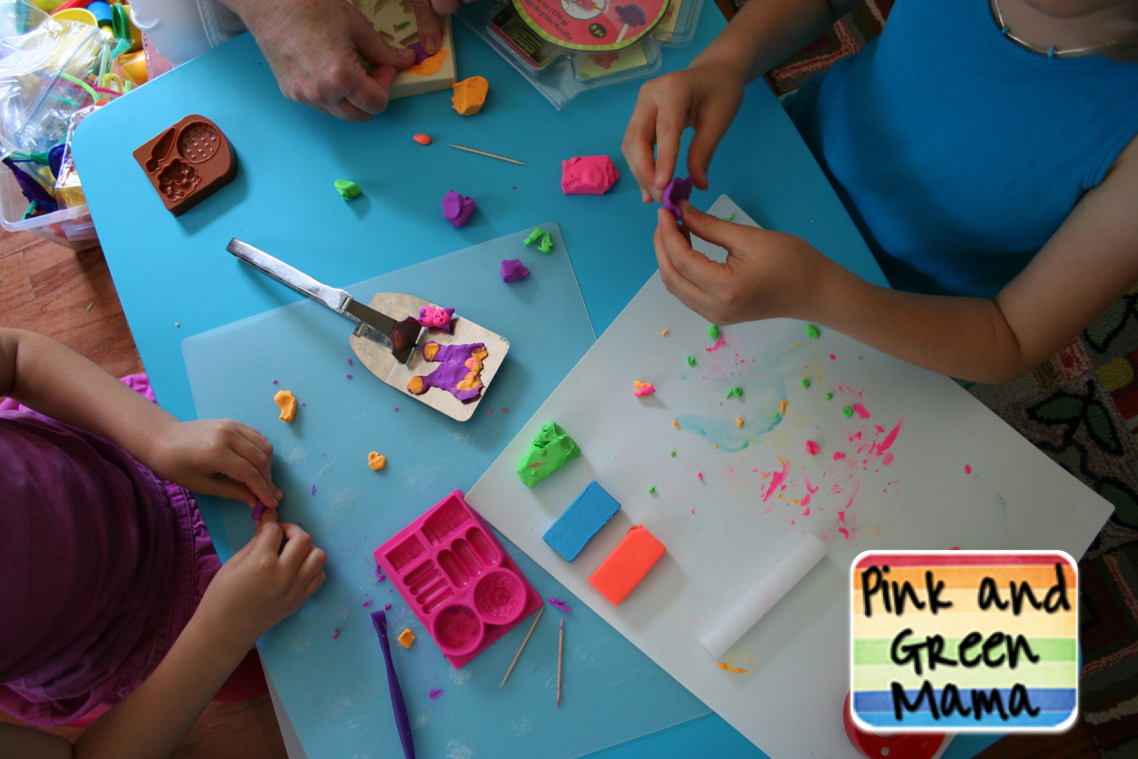 Pink and Green Mama * Homemade Erasers With Eraser Clay