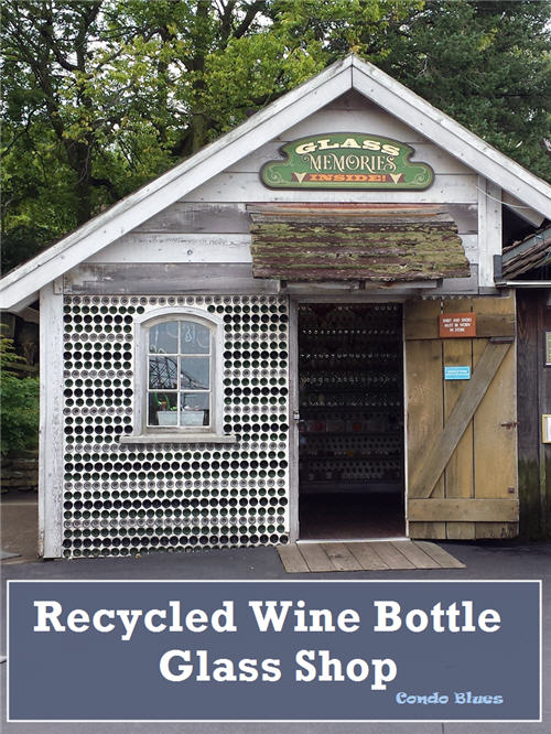 Condo Blues Tiny Recycled Glass Bottle House