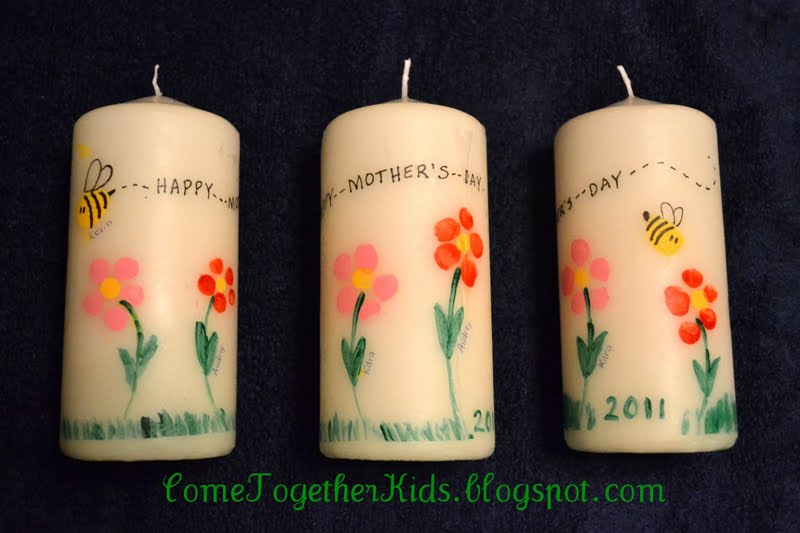 Come Together Kids: Mother's Day Fingerprint Candles