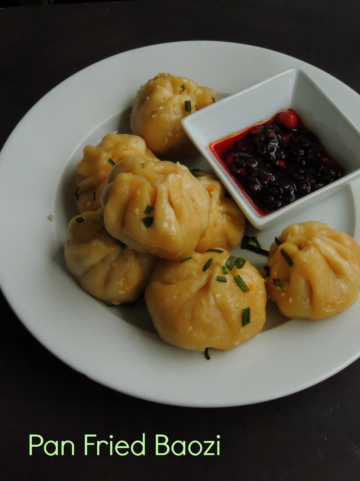Priya's Versatile Recipes Chinese Pan Fried Baozi Buns/Chicken