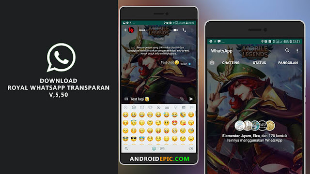 Download Royal Whatsapp Transparan Terbaru 2019 Royal WhatsApp Transparan adalah aplikasi whatsapp versi modifikasi yang sederhana namun memiliki tampilan yang elegan dan ringan sekali.