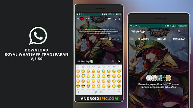 Royal WhatsApp Transparan adalah aplikasi whatsapp versi modifikasi yang sederhana namun memiliki tampilan yang elegan dan ringan sekali.