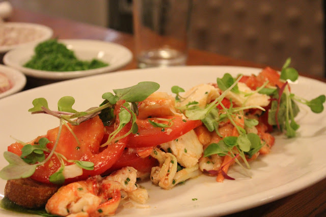 Lobster caprese salad by chef Michael Serpa