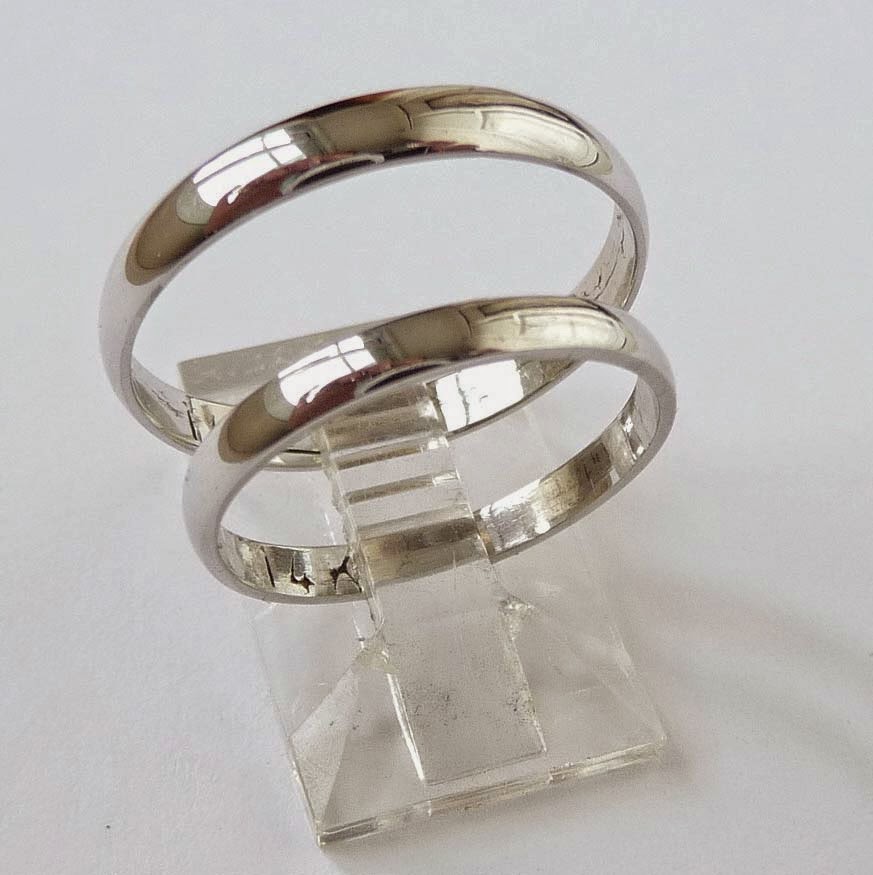 14k White Gold Wedding Ring Sets Vintage Model