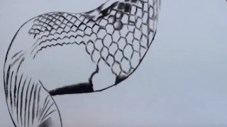 karakalem 3 boyutlu yilan cizimi nasil