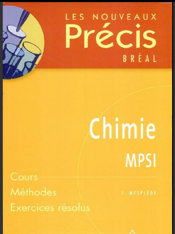 Livres Précis de chimie MPSI MP PT PDF