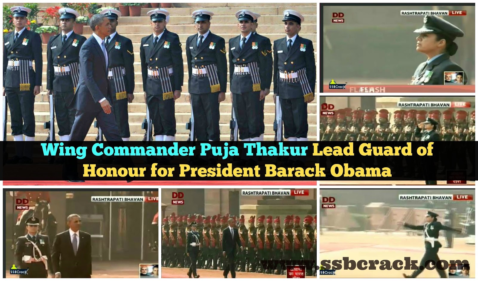 Wing Commander Puja Thakur Lead Guard of Honour for President Barack Obama