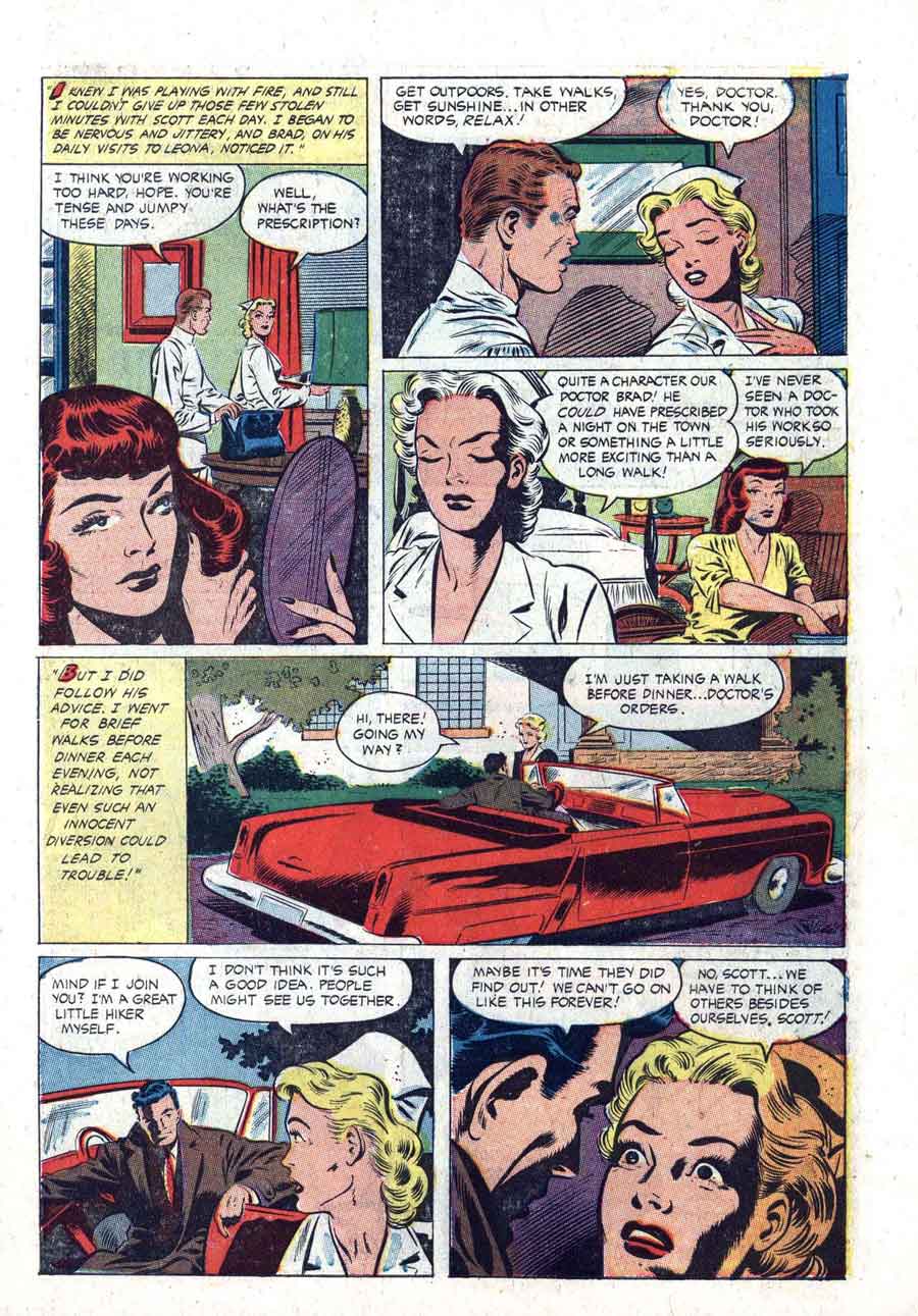 Matt Baker golden age 1950s st john romance comic book page art - True Love Pictorial #8