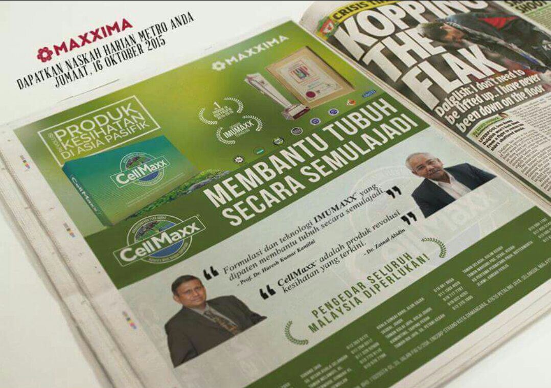 Maxxima Nutrition Cellmaxx Menyihatkan Anda Tanpa Penggunaan Ubat Ubatan Atau Bahan Kimia