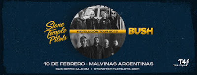 Stone Temple Pilots y Bush tocarán juntos en el Malvinas Argentinas.
